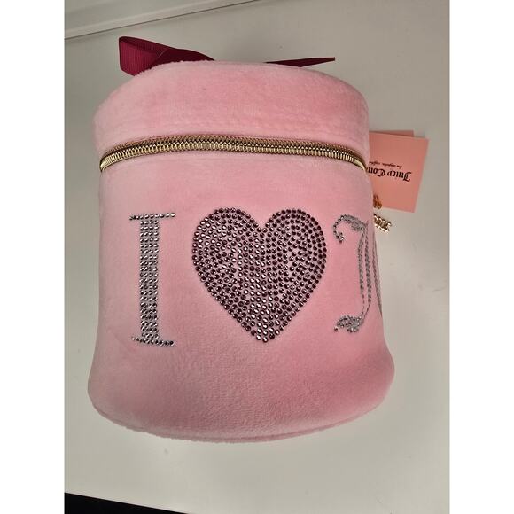 Juicy Couture I Love Juicy Round Travel Cosmetics Bag - Picture 6 of 9